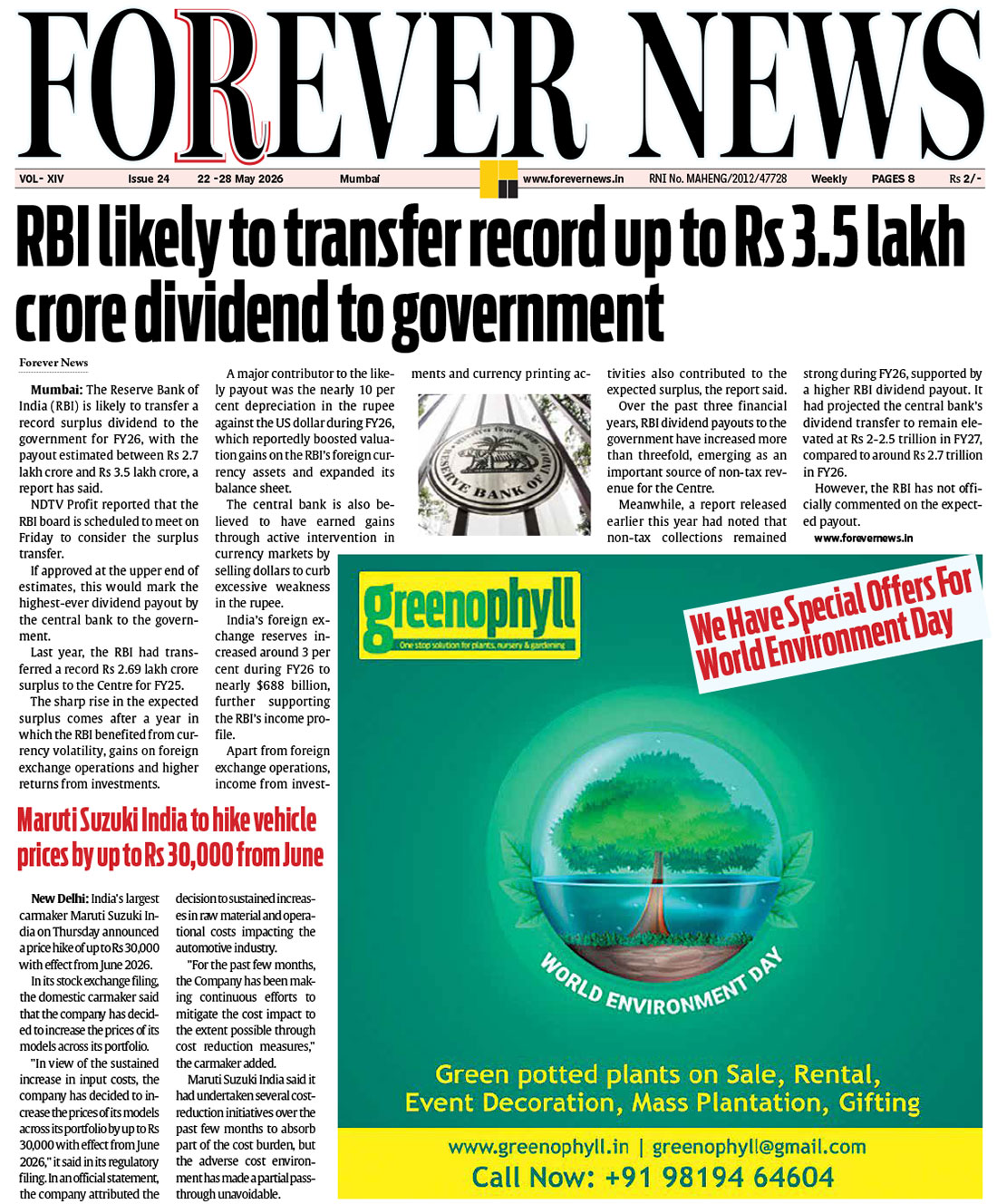Prahaar Epaper Forever News